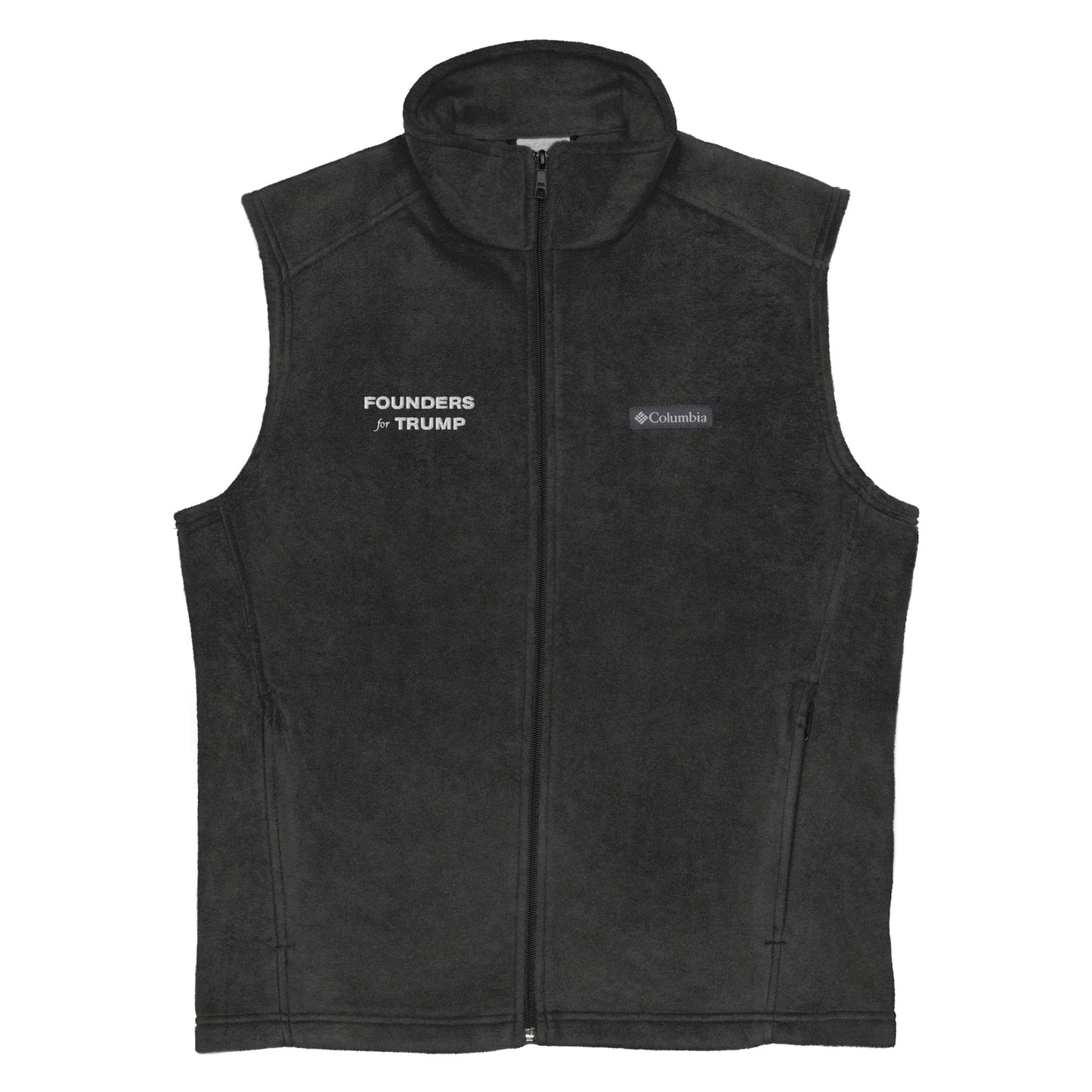 Mens America First Fleece Vest - Fueling Economic Prosperity (White Logo)