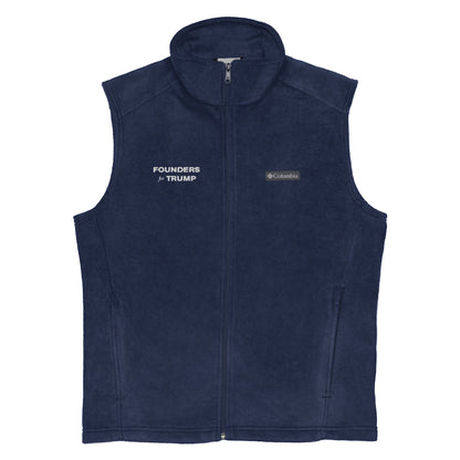 Mens America First Fleece Vest - Fueling Economic Prosperity (White Logo)