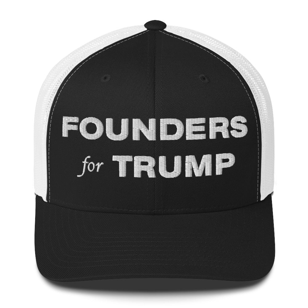 Founders For Trump Trucker Hat  - Fueling American Prosperity (White Logo)