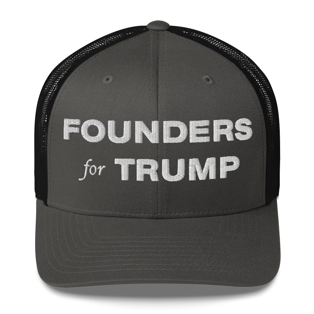 Founders For Trump Trucker Hat  - Fueling American Prosperity (White Logo)