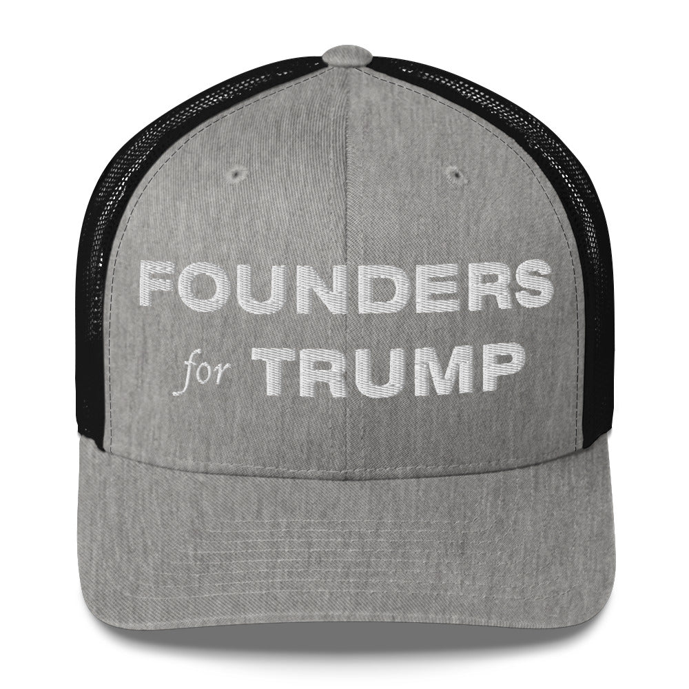 Founders For Trump Trucker Hat  - Fueling American Prosperity (White Logo)