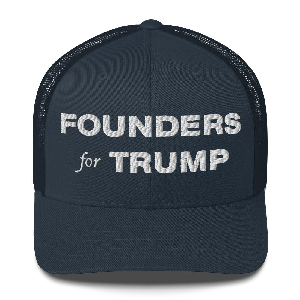 Founders For Trump Trucker Hat  - Fueling American Prosperity (White Logo)