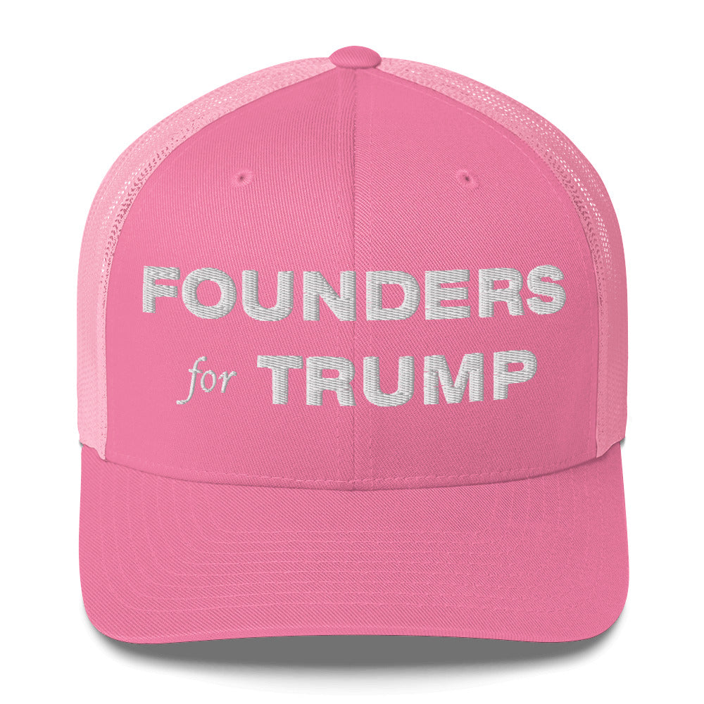 Founders For Trump Trucker Hat  - Fueling American Prosperity (White Logo)