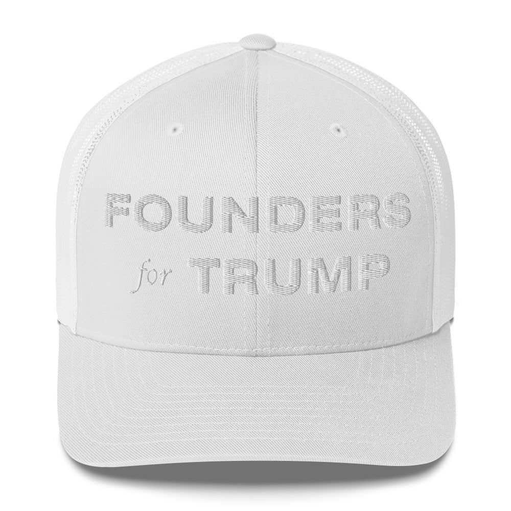 Founders For Trump Trucker Hat  - Fueling American Prosperity (White Logo)