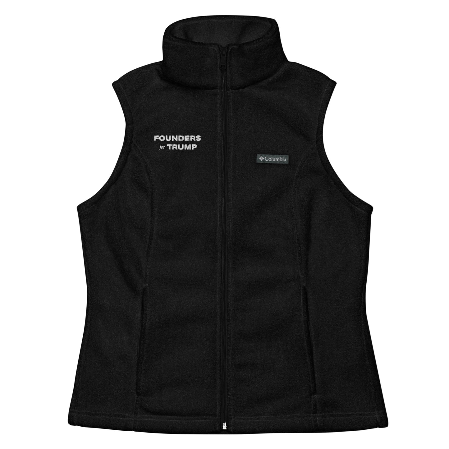 Women’s America First Fleece Vest - Fueling Economic Prosperity (White Logo)