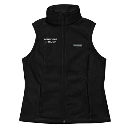 Women’s America First Fleece Vest - Fueling Economic Prosperity (White Logo)