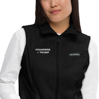 Women’s America First Fleece Vest - Fueling Economic Prosperity (White Logo)