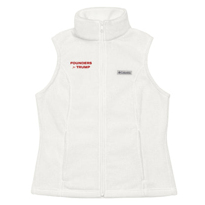 Women’s America First Fleece Vest - Fueling Economic Prosperity (Red Logo)