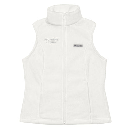 Women’s America First Fleece Vest - Fueling Economic Prosperity (White Logo)