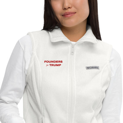 Women’s America First Fleece Vest - Fueling Economic Prosperity (Red Logo)